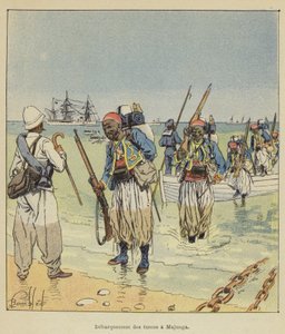 Desarrejo dos Turcos para Majunga de after Louis Charles Bombled