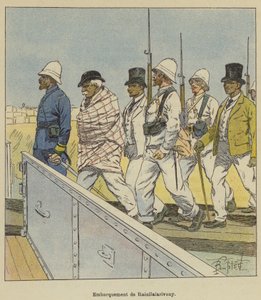 Embarquement de Rainilaiarivony de after Louis Charles Bombled