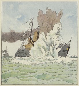 Explosão do Petropavlosk de after Louis Charles Bombled