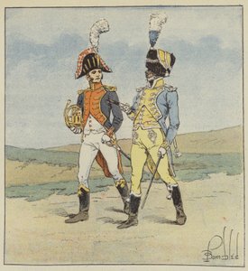 Guarda Imperial, Músicos do 1º e 2º regimentos de granadeiros de after Louis Charles Bombled