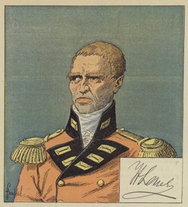 Hudson Lowe dapres um desenho da Bibliotheque Nationale, a assinatura de Lowe de after Louis Charles Bombled