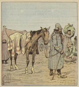 Mercanti judaico que acompanha os exércitos alemães, dapres natureza de after Louis Charles Bombled