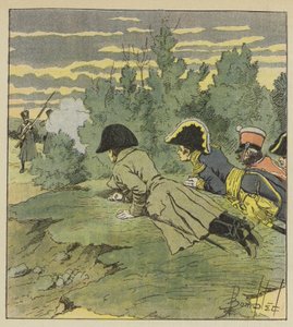 O Imperador corre um grande perigo para Iena de after Louis Charles Bombled