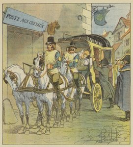 O imperador entra no carro de Marie-Louise de after Louis Charles Bombled