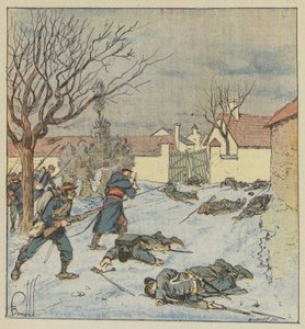 A divisão de Peytavin atacou Poupry de after Louis Charles Bombled