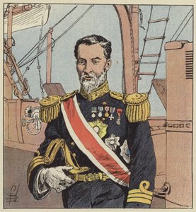 Lamiral Togo, comandante em chefe do estaleiro japonês em frente a Port Arthur de after Louis Charles Bombled