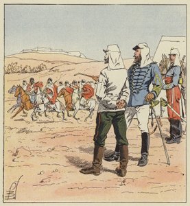 Capitão Kuropatkin na Argélia de after Louis Charles Bombled