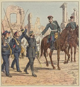 Capitão de Marolles e General Stessel de after Louis Charles Bombled