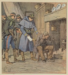 Comandante Safflet dá ao fazendeiro Blanchet um vale de 875 francos na caixa do corpo de after Louis Charles Bombled