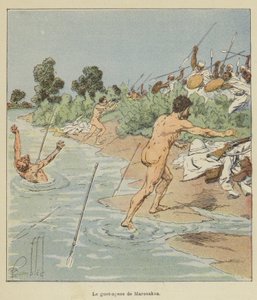 Le guet-apens de Marosakoa de after Louis Charles Bombled