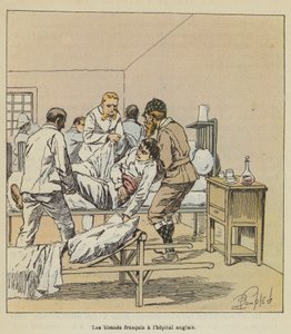 Os franceses feridos no hospital inglês de after Louis Charles Bombled