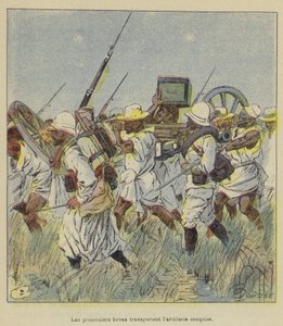 Prisioneiros de Hovas carregam artilharia conquistada de after Louis Charles Bombled
