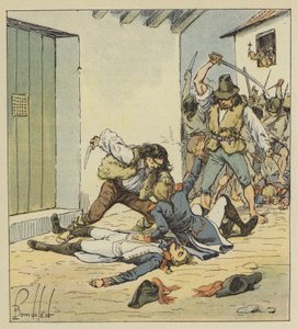 Massacre dos franceses em Verona de after Louis Charles Bombled