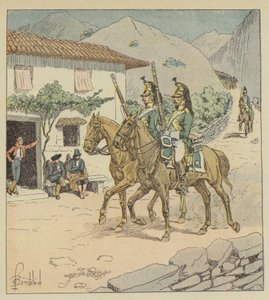 Minhas tropas já estavam na Espanha de after Louis Charles Bombled