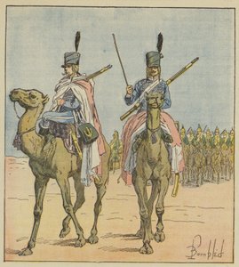 Napoleão criou regimentos de camelo de after Louis Charles Bombled