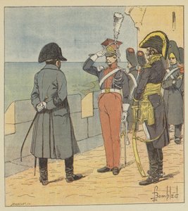 Napoleão recebe Pioutowski na ilha de Elba de after Louis Charles Bombled