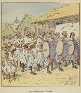 Nouba de Turcos a Tananarive de after Louis Charles Bombled