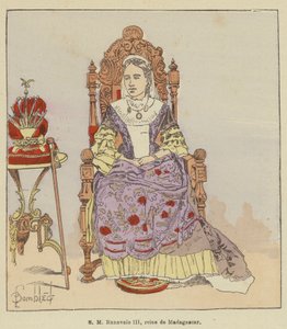 SM Ranavalo III, puro Madagascar de after Louis Charles Bombled