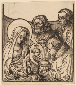 A adoração dos magos de after Lucas van Leyden