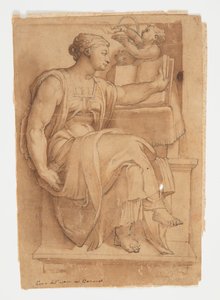 Erythean Sibyl do teto da Capela Sistina, depois de Michelangelo de after Michelangelo Buonarroti