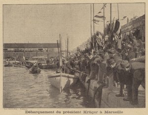 Presidente Kruger de Transvaal chegando em Marselha de after Nadar