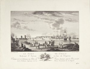 Sankt Malo havn (O porto de St. Malo) de after Nicolas Marie Ozanne