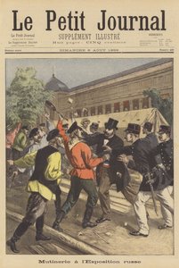 Lutando no local do Pavilhão Russo para a Exposição de 1900 em Paris