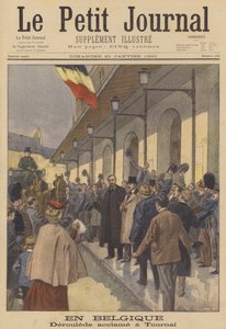 Paul Deroulede recebendo uma recepção calorosa em Tournai, Bélgica