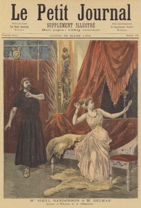 Sibyl Sanderson e Jean-François Delmas em Thais, na Ópera de Paris de after Oswaldo Tofani