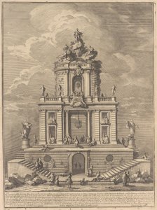 A Seconda Macchina para a Chinea de 1751: O Palácio da Sabedoria, Estudos e Ciências de after Paolo Posi Giuseppe Vasi