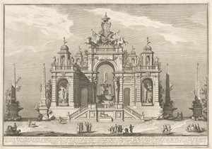 A Seconda Macchina para a Chinea de 1754: uma alegoria do sistema hidráulico de after Paolo Posi Giuseppe Vasi