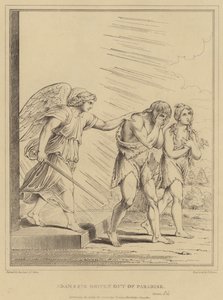 Adão e Eva expulsos do Paraíso, Gênesis de after Raphael