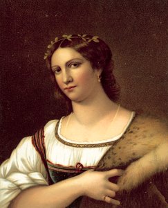 La Fornarina (cromolito) de after Raphael