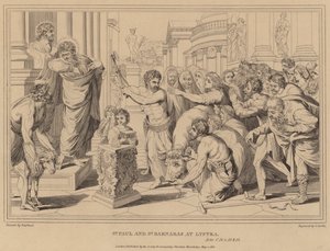 St Paul e St Barnabas em Lystra, Atos de after Raphael