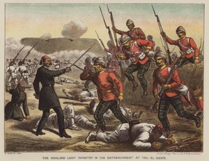A Highland Light Infantry no entrincheiramento em Tel-El-Kebir