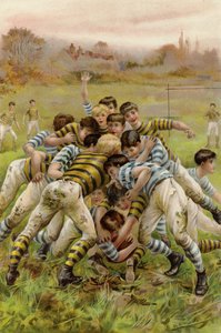 Um scrimmage (chromolitho)