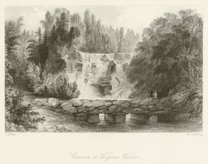 Cascata em Virginia Water de after Thomas Allom