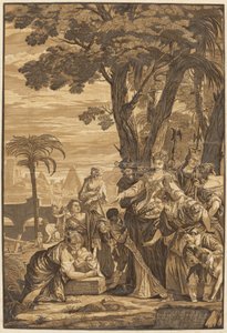 A descoberta de Moisés de after Veronese John Baptist Jackson