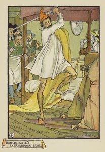 Batalha Extraordinária de Dom Quixotes de after Walter Crane