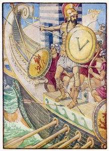 Ele se tornou um alvo para cada flecha de after Walter Crane