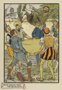 Como Sancho pagou o acerto de contas de after Walter Crane