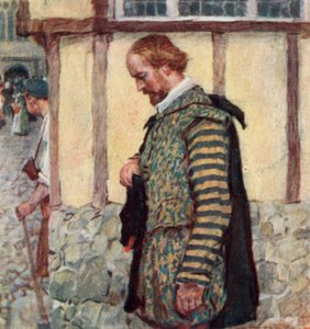 Shakespeare tirando o chapéu ao ouvir o som de um sino que passa