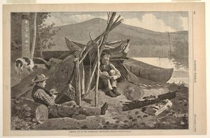 Acampar nas Montanhas Adirondack de Winslow Homer