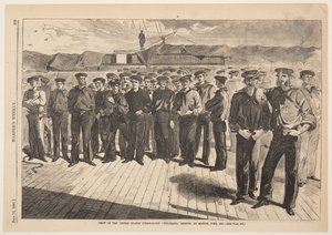Tripulação da chalupa a vapor dos EUA "Colorado", enviada para Boston, junho de 1861, da Harper