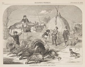 Dia de Ação de Graças - Maneiras e Meios de Winslow Homer