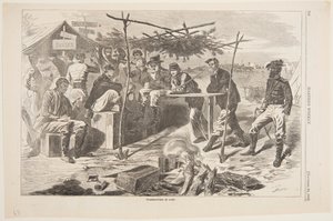 Ação de Graças no acampamento de Winslow Homer