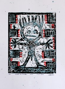 Figura tribal com coroa