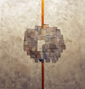Abstrato geométrico dourado com textura