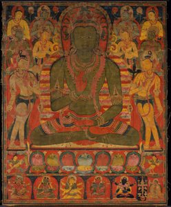 Buda Amoghasiddhi com oito Bodhisattvas de anonymous 