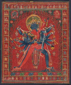Chakrasamvara e a consorte Vajravarahi de anonymous 